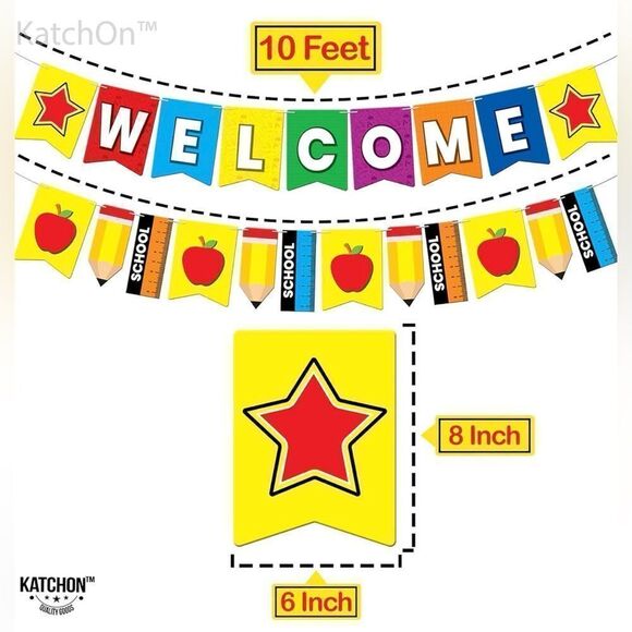 🤯5/$20🤯 Welcome Banner For School Decorations 10 Feet No DIY NWT - Picture 4 of 8